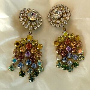 High quality rhinestone earring clip on